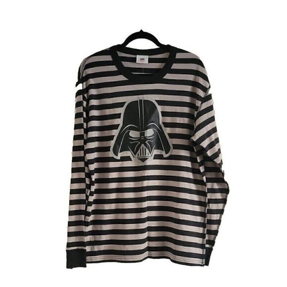 Hanna Anderson X Star Wars Darth Vader  Men Long Sleeve Shirt Stripe Size L NWT - Picture 9 of 9